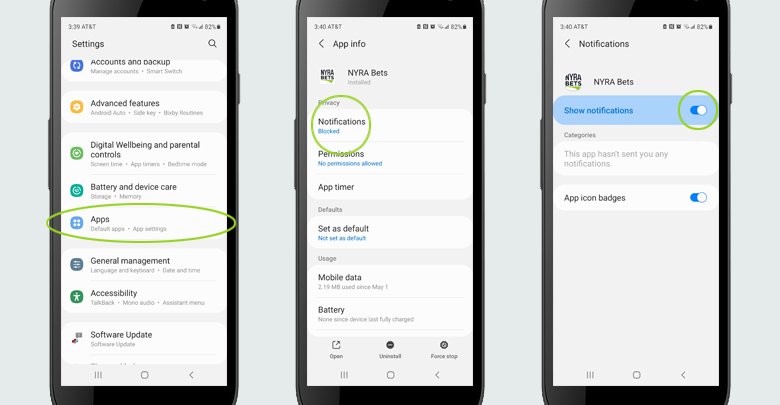 NYRA Bets Push Notifications on Android