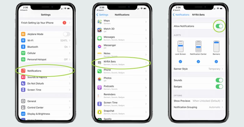 NYRA Bets Push Notifications on iPhone